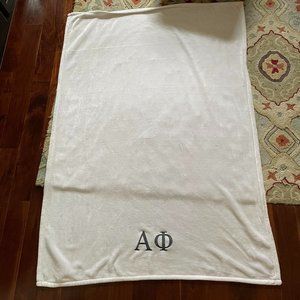 Giant White Alpha Phi Blanket